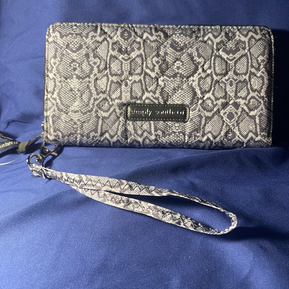 Simply Southern Black and Gray Snake Pattern Wallet
